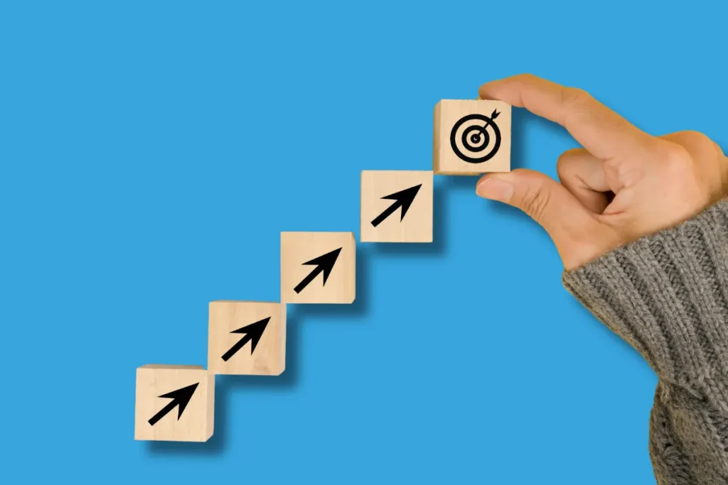 des escaliers qui mènent à la définition de ses objectifs de vie