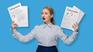 Une jeune femme se pose des questions sur le fait d'intraprendre.