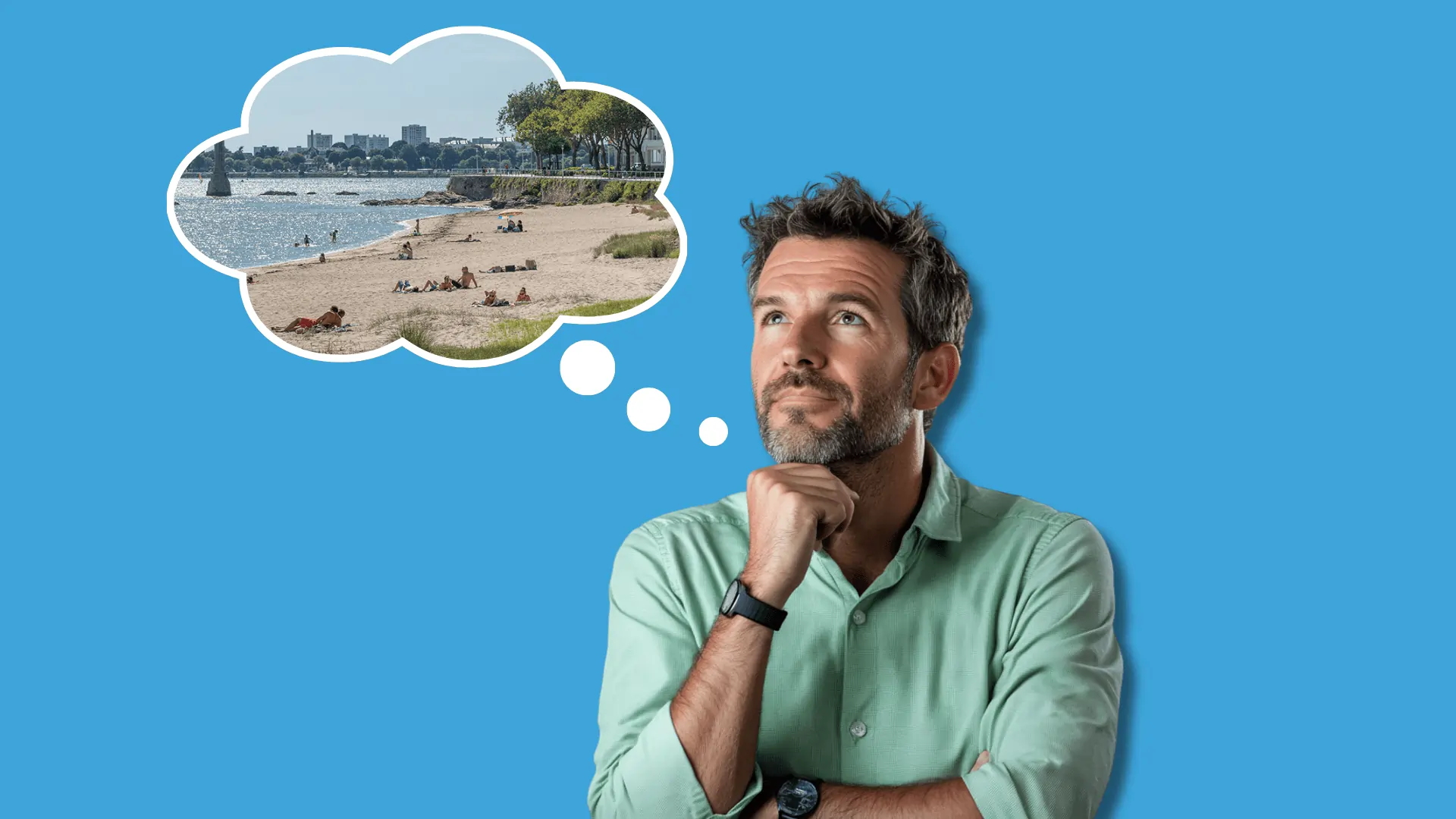 Un homme réfléchi à une reconversion à Saint Nazaire